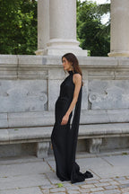 Satin One-Shoulder Mermaid Gown with Train