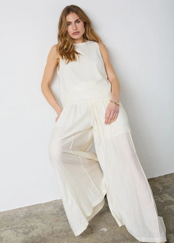 Alba Linen Sleeveless Top