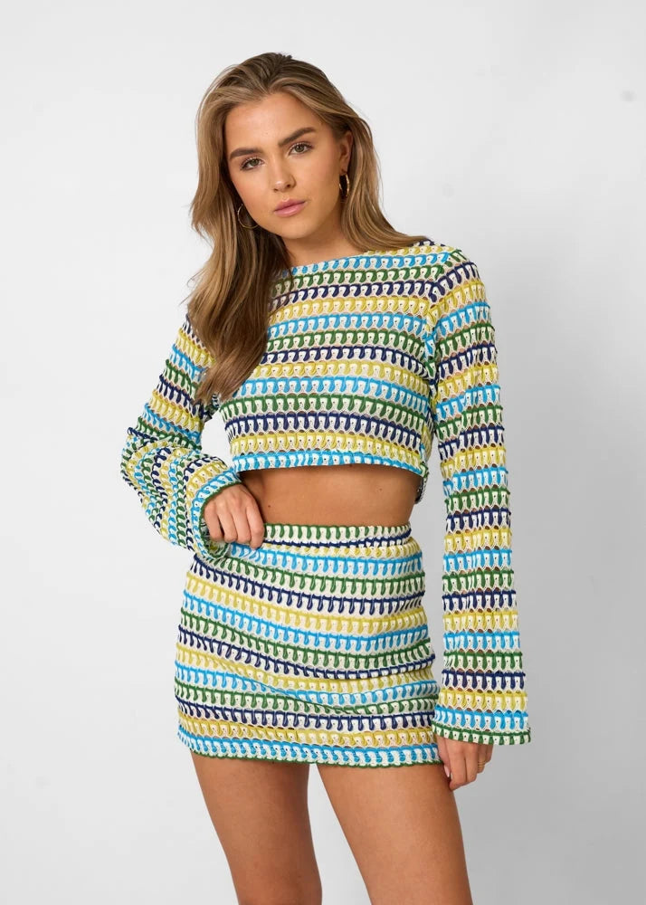 Capri Striped Crochet Set