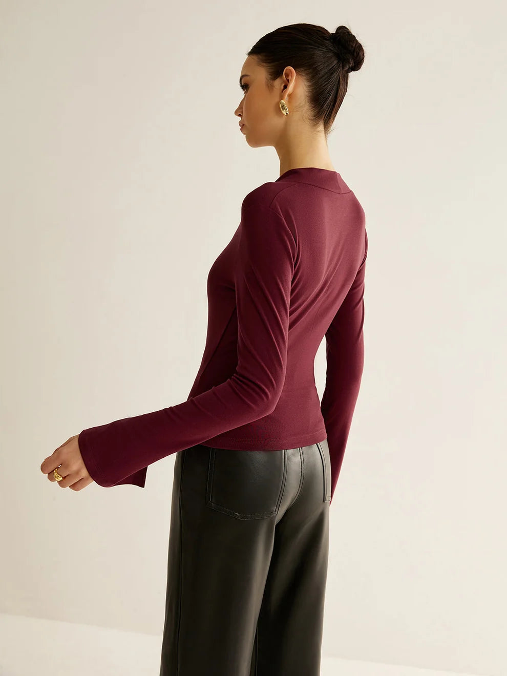 Aria V-Neck Fitted Top