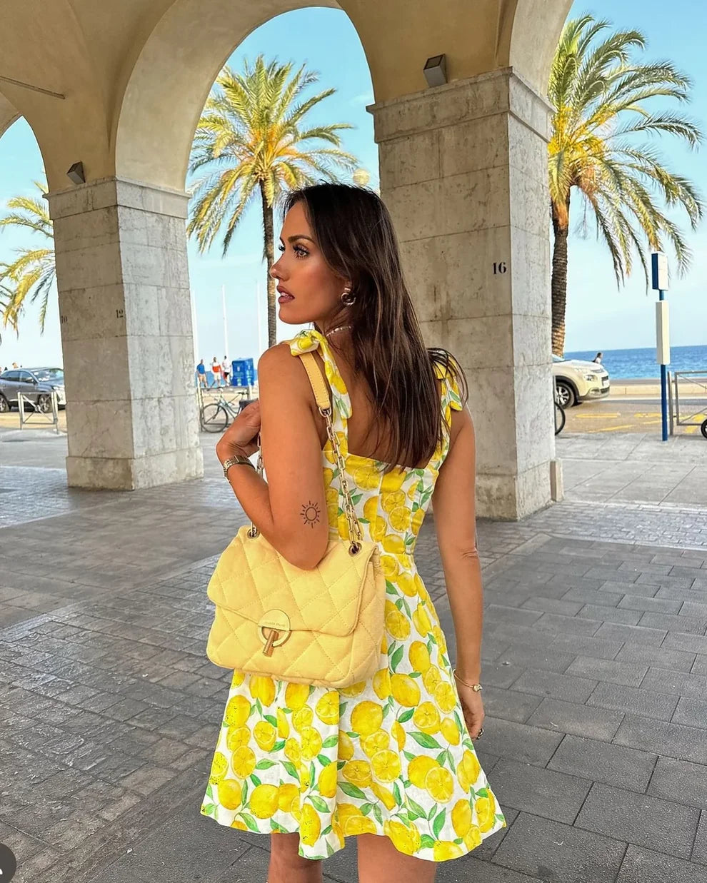 Sorrento Lemon Print Dress