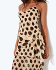 Cheetah Print Silk Tie-Front Slip Dress