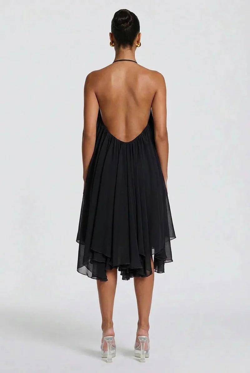 Halter Flowy Mini Dress