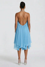Halter Flowy Mini Dress
