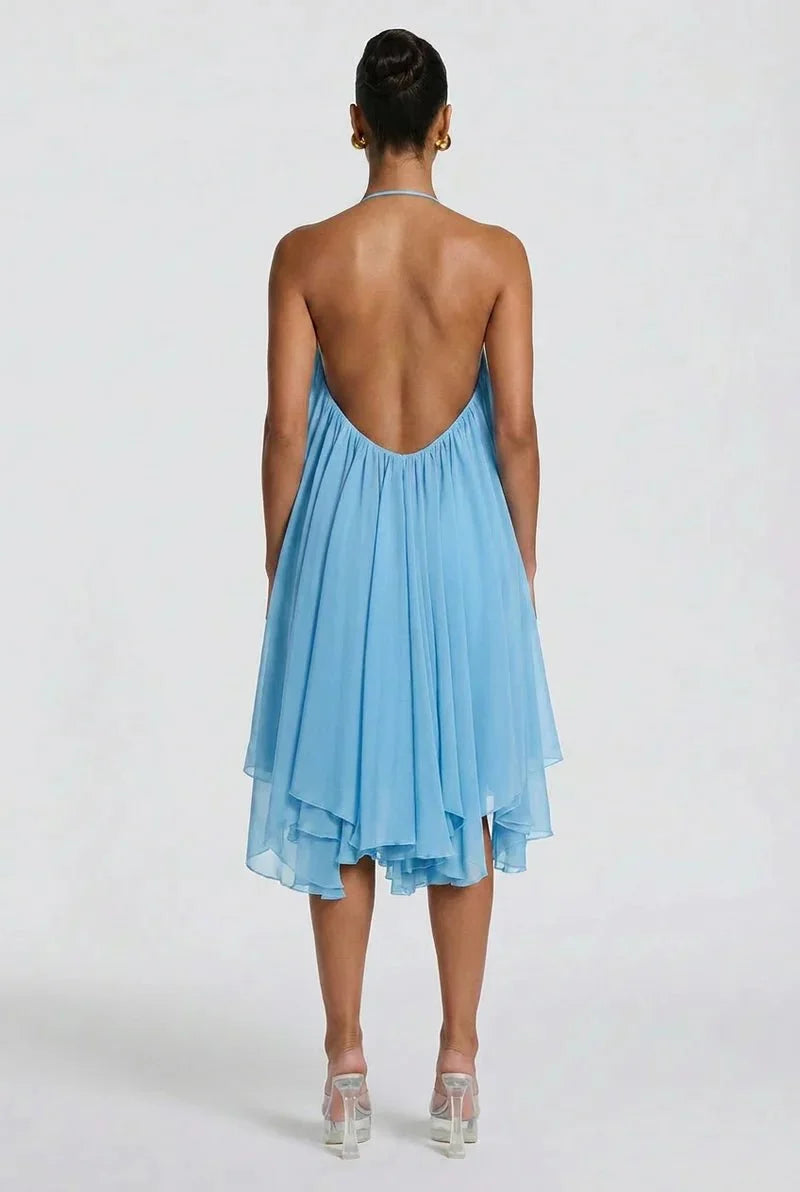 Halter Flowy Mini Dress