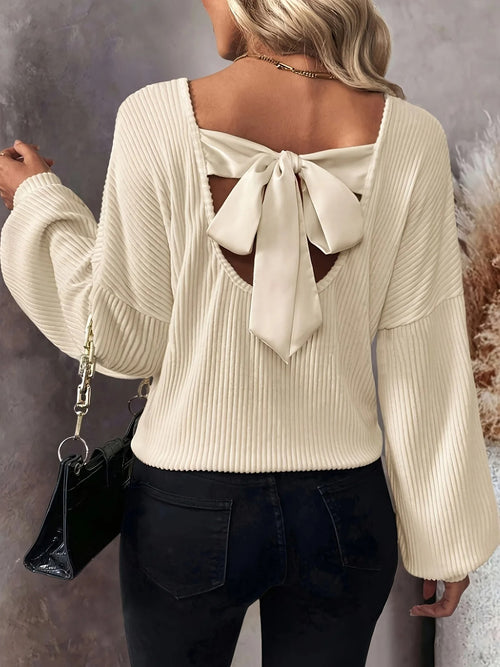 Alba Ribbed V-Neck Sweater