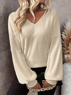 Alba Ribbed V-Neck Sweater