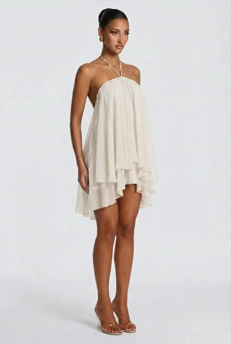 Halter Flowy Mini Dress