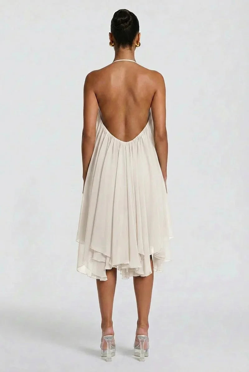 Halter Flowy Mini Dress