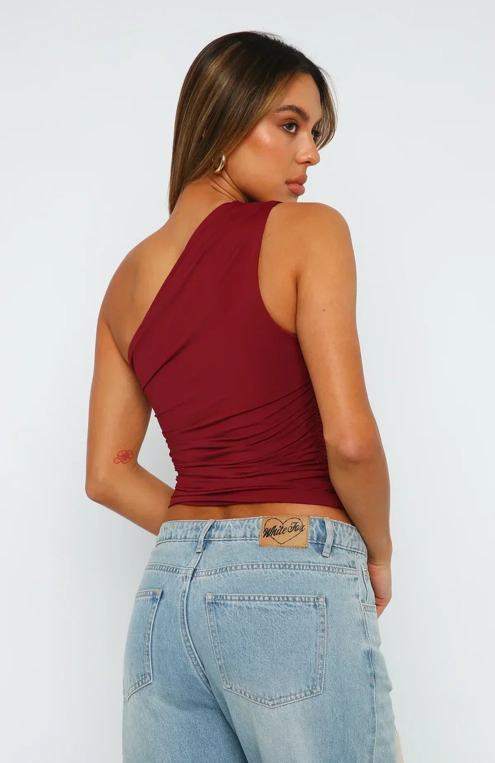 Sienna Ruched One-Shoulder Top