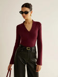 Aria V-Neck Fitted Top