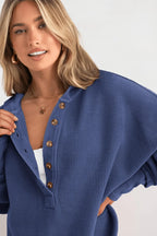 Capri Ribbed Collar Hoodie