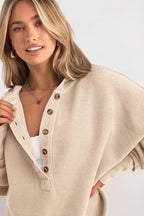 Capri Ribbed Collar Hoodie