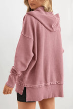 Capri Ribbed Collar Hoodie