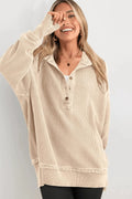 Capri Ribbed Collar Hoodie