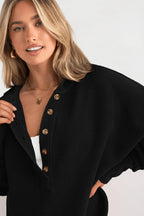 Capri Ribbed Collar Hoodie