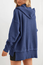 Capri Ribbed Collar Hoodie