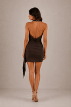 Onyx Ring-Buckle Mini Dress
