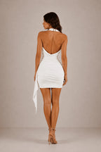 Onyx Ring-Buckle Mini Dress
